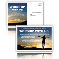 Church Worship Postcard